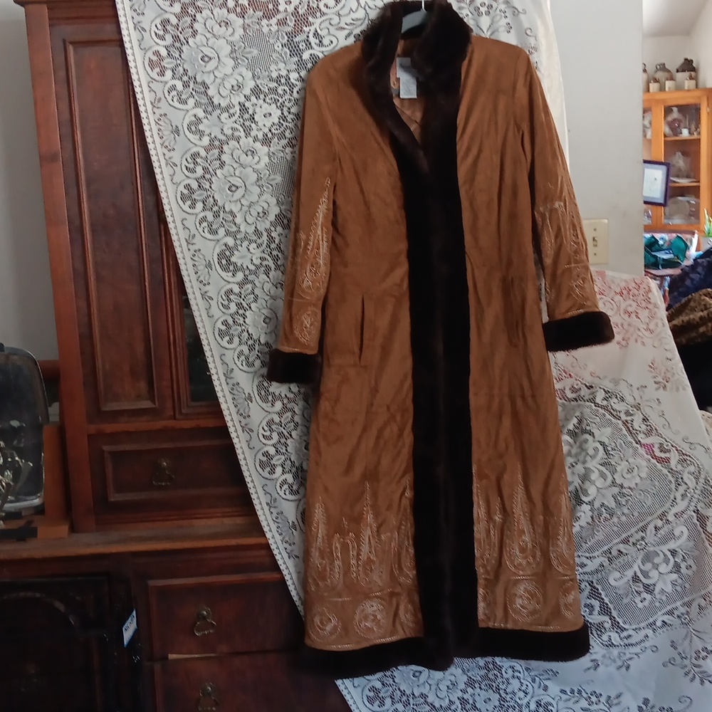 Pamela McCoy Faux Fur full length coat